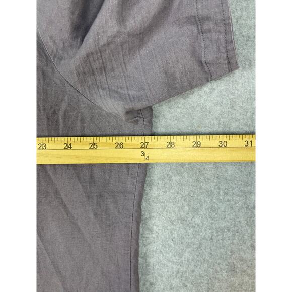 Aimeilgot Linen Shirt Men's 2XL Gray Short Sleeve‎ Button Up Summer Light Casual - Picture 7 of 9